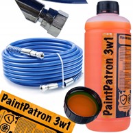 ROSFIX TPU crijevo za Airless raspršivač, 30 m, 228 bar, 1/4", s PaintPatron 3-u-1 1 l, plavo
